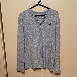 Express Green Heathered Gray Crew Neck Tee